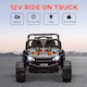image 3 of AIYAPLAY Kids Ride on Car, 12V Battery Powered Electric Truck with Remote Control, 4 Suspension Wheels, Horn, Lights, Music, USB, for Ages 3-5 Years, Black