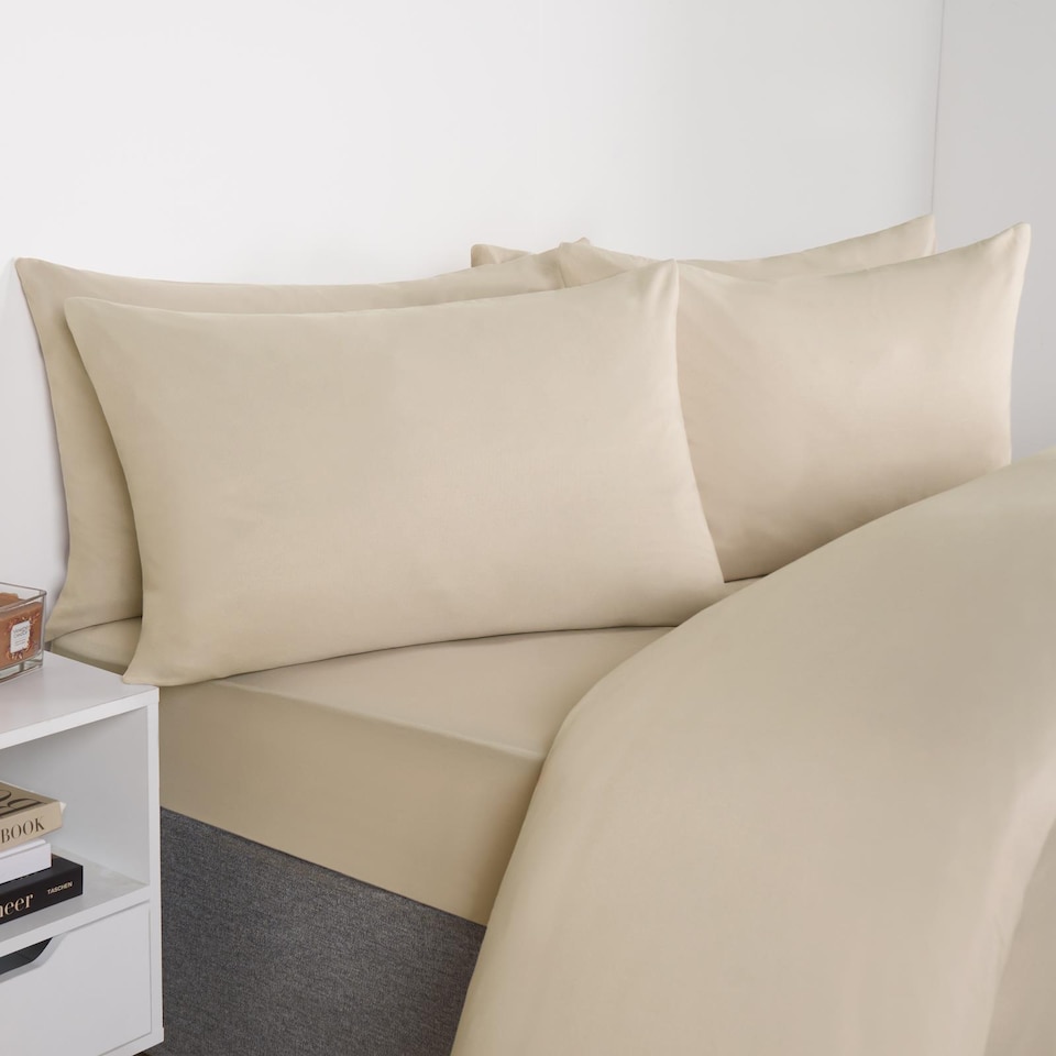 image 1 of OHS 2 Pack Soft Microfibre Wrinkle Resistant Housewife Pillowcases