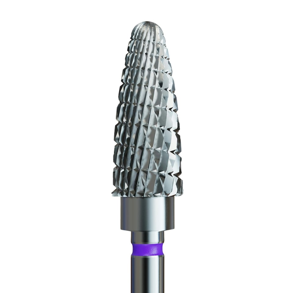 IQ Nails Tungsten Carbide Nail Drill Bit Pinecone Shaped Crosswise Cut 5mm Diameter for Manicure 274.134.050