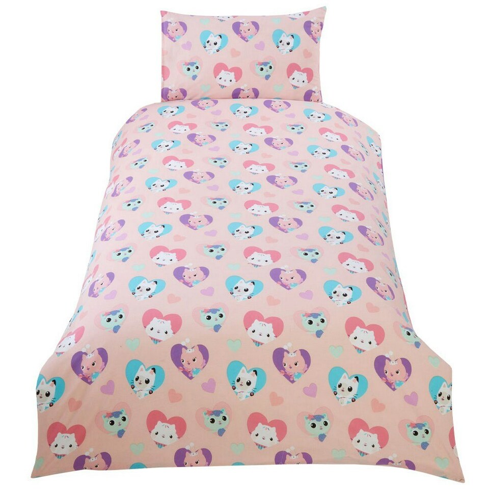 image 1 of Gabby´s Dollhouse Hug Duvet Set - Pink/Blue/Purple - Single