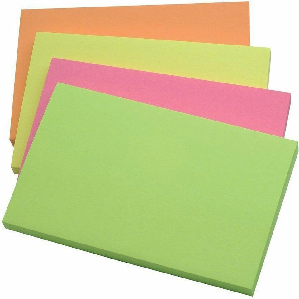 image 1 of 12 x 80 Sheet Quick Notes 76 x 127mm Neon Colour
