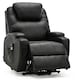 image 2 of Cinemo Dual Motor Rise Recliner Bonded Leather Heat & Massage Chair (Black)
