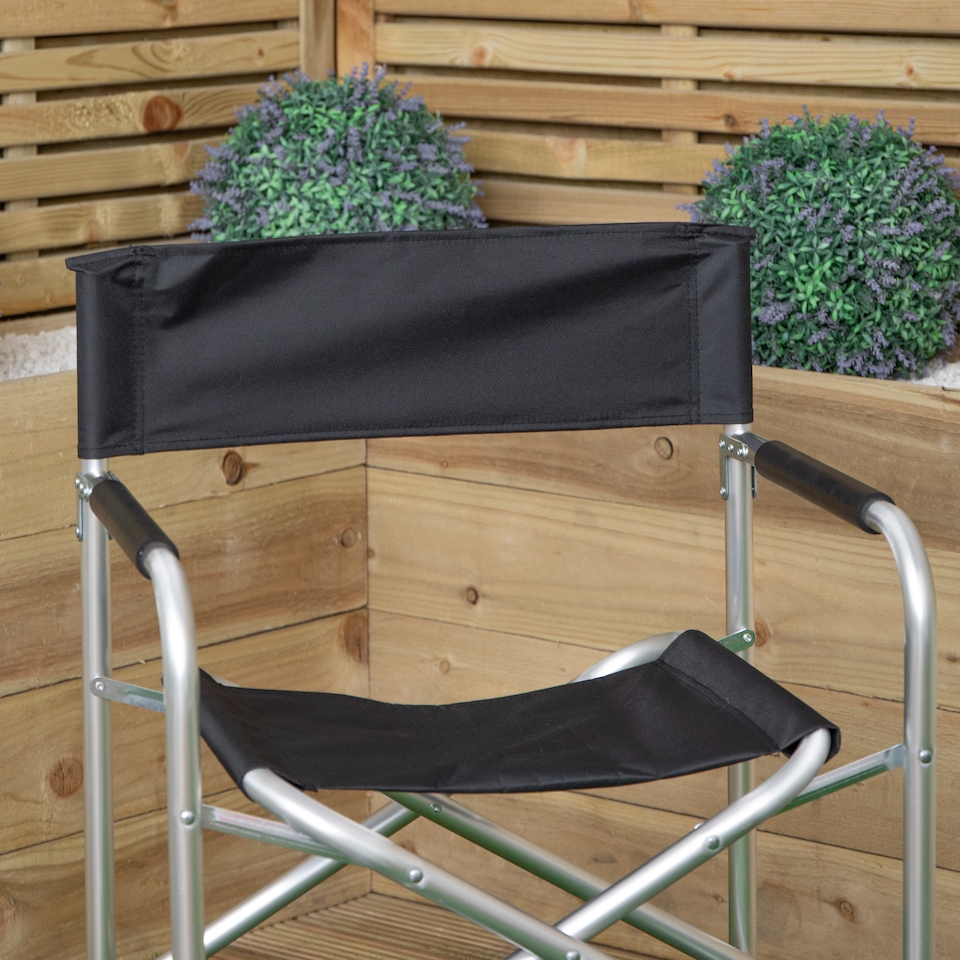 image 1 of Aluminium & Canvas Directors Garden. Camping Chair in Black