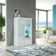 image 4 of White Display Cabinet 93cm Gloss Doors Free LED Modern Storage Unit | White