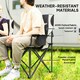 image 9 of Outsunny Set of 2 Padded Folding Picnic Chairs with Cooler Bag Grey | Grey