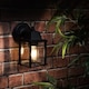 image 2 of ValueLights Black Allgreave Outdoor Wall Lantern and Warm White Bulb