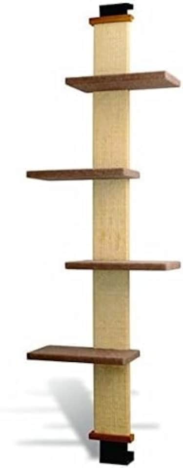 image 1 of Cat Door Climber Scratching Post Platforms Hanger Multi Level Scratcher Scratch