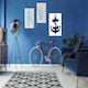 image 2 of Anchor Deep Blue (Canvas Prints) | Cream