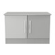 image 1 of Windsor Compact 2 Door Cupboard in Grey Gloss / Dusk Grey (Ready Assembled) | Grey | Grey Gloss / Dusk Grey