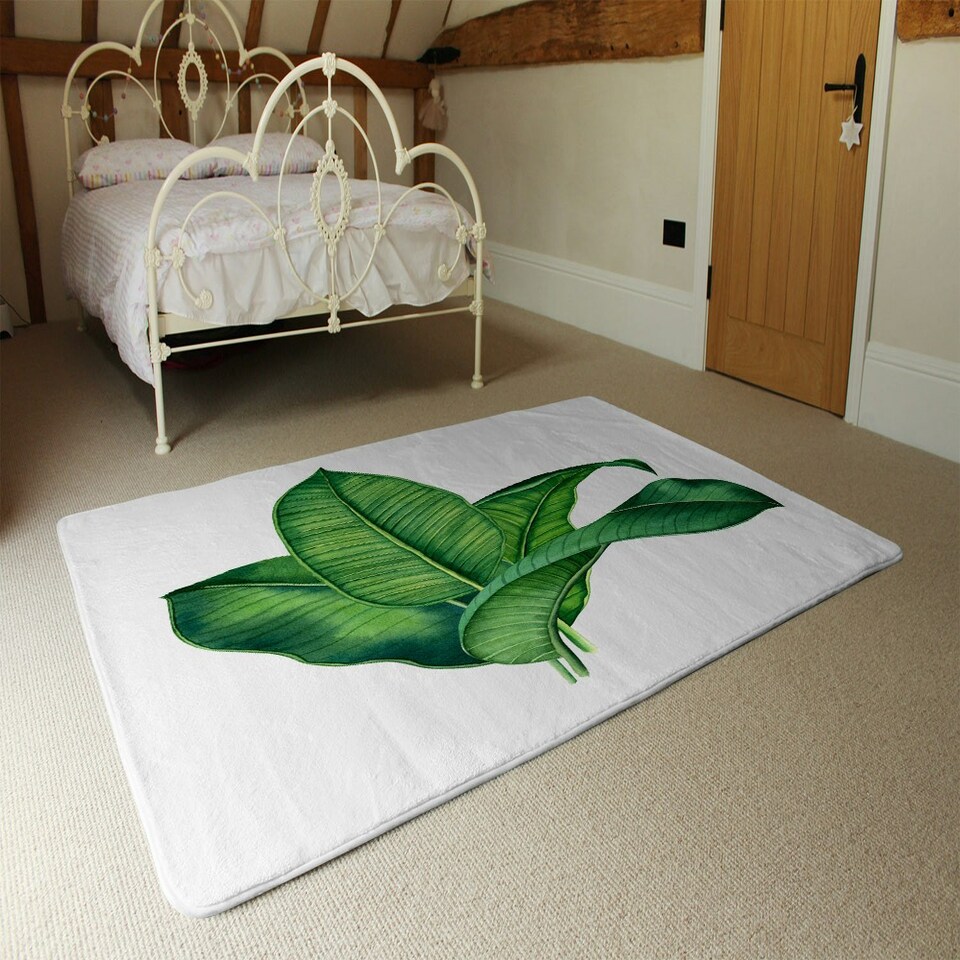 image 1 of Bunched Leaves (Rug) Green | Medium: 80x150cm