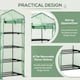 image 7 of Outsunny Mini Greenhouse 4-Tier Portable Plant House Shed w/ PE Cover, Green