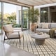 image 8 of Homescapes Outdoor Rug Luxury Waterproof Reversible Recycled, For Garden, May Geometric | Green | Olive Green