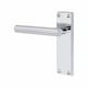 image 4 of Golden Grace 6 Pairs Victorian Straight T-Bar Door Handles Latch in Silver Polished Chrome Finish - 150mm x 40mm Backplate Chrome