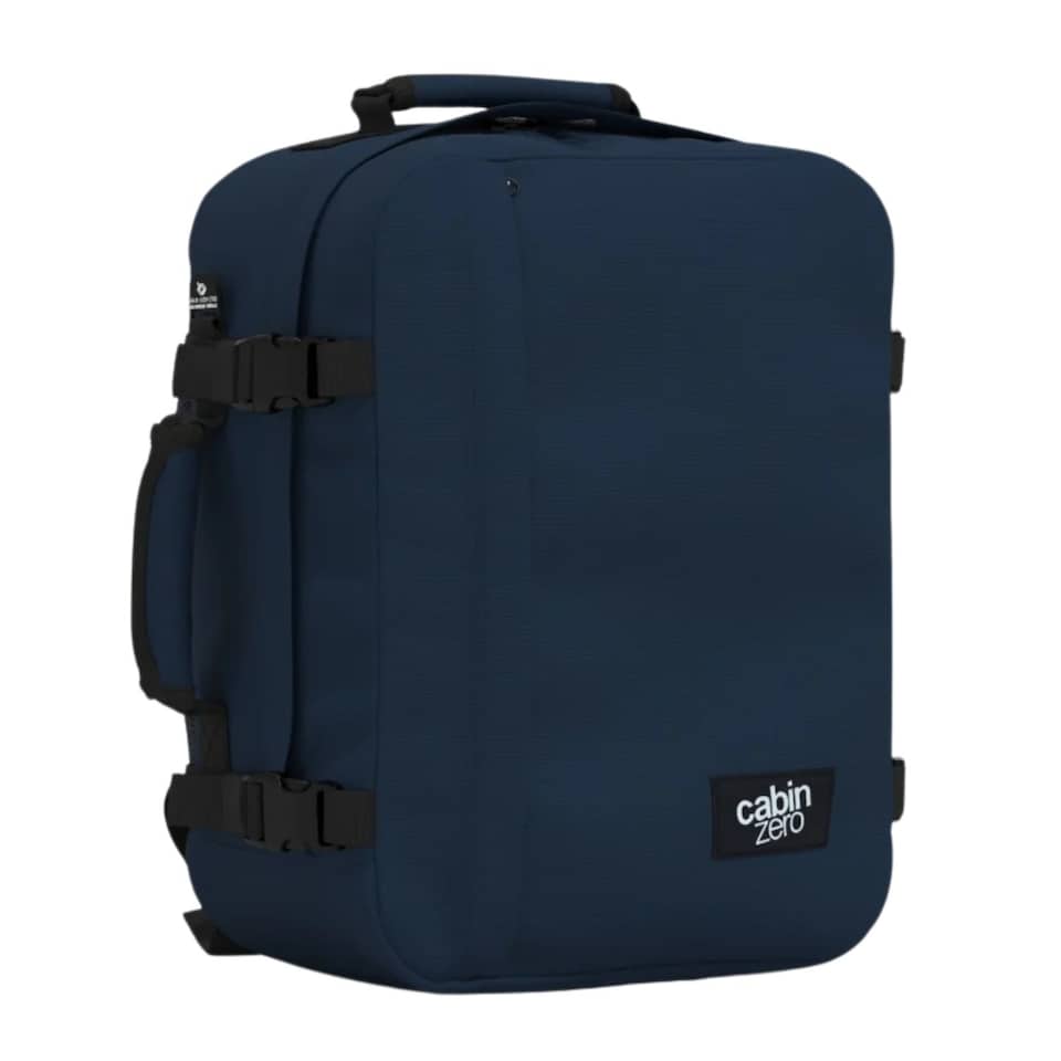 image 1 of CabinZero Classic 28L Lightweight Cabin Backpack, Airline Approved Underseat | Blue | Navy