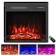 image 1 of COSTWAY Electric Fireplace Insert Fireplace Heater Black