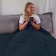 image 2 of OHS Weighted Blanket 8kg Quilted, 150x200cm - Navy Blue