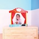 image 3 of Bigjigs Toys Wooden Table Top Theatre, With Red Silk-Effect Curtains & Chalkboard