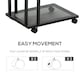 image 6 of HOMCOM Mobile Sofa Side End Coffee C Table Laptop Stand Rolling Castors Storage Yellow