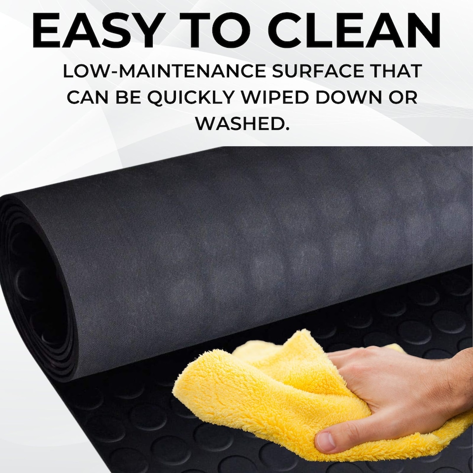 image 1 of Rubber Flooring Matting - 2m x 4m x 3mm - Coin - Workshop Garage Shed Van Non-Slip