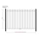 image 2 of Manor Higher Fence Panel - Solid Steel - FIts Gap of 1830 mm x 1220 mm High - Electro Galvanised/Black Powder Coated | Black | 1