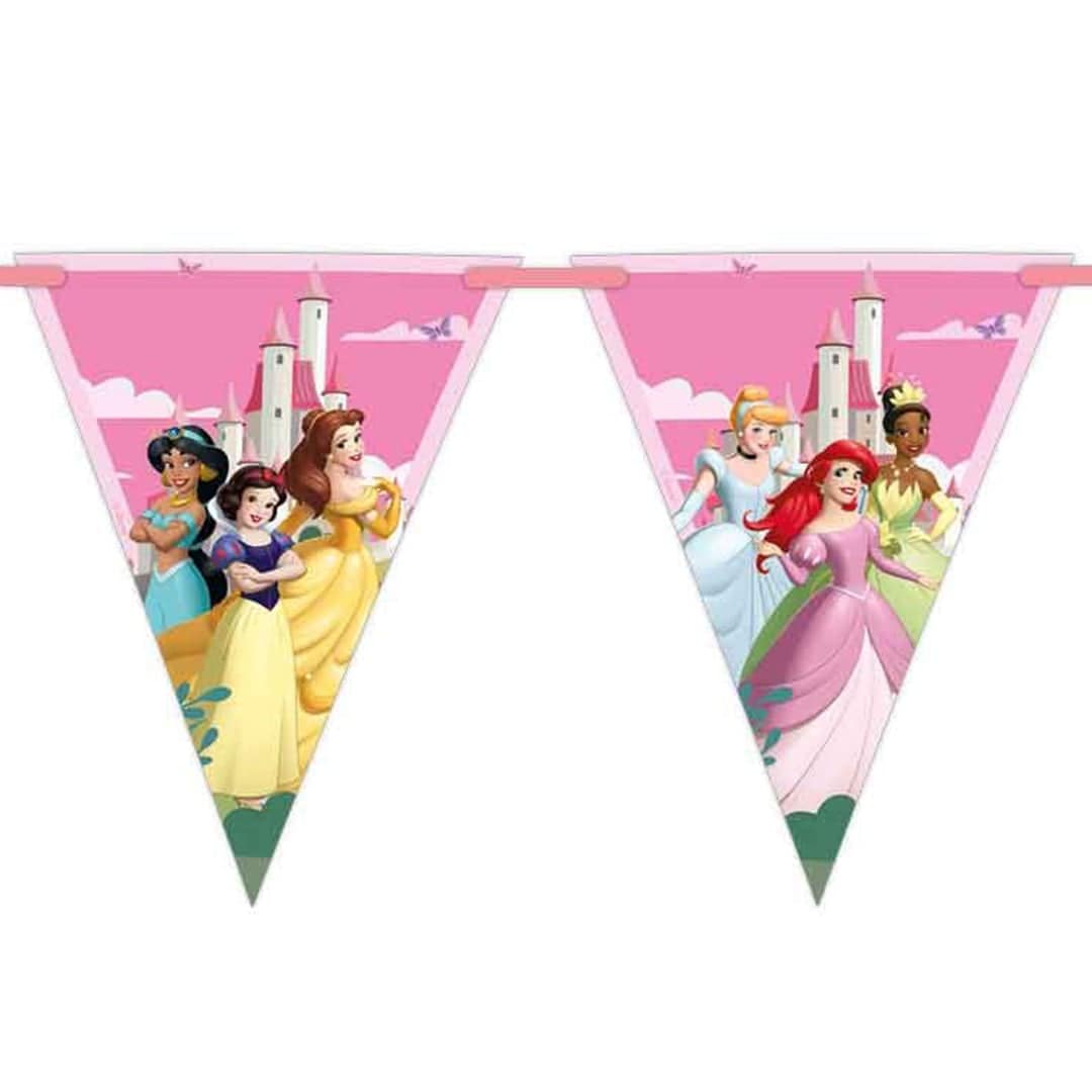 Disney Princess Create Your World Paper Triangle Flag Bunting Banner 2 ...