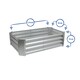 image 3 of Harbour Housewares Rectangle Galvanised Steel Raised Garden Beds - 120cm x 60cm - Ivory - Pack of 2