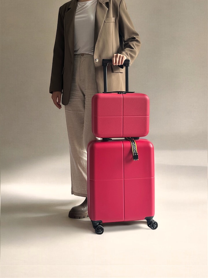 image 1 of Premium 100% Makrolon PC 2 PCS Suitcase Set | Vanity + Cabin Luggage