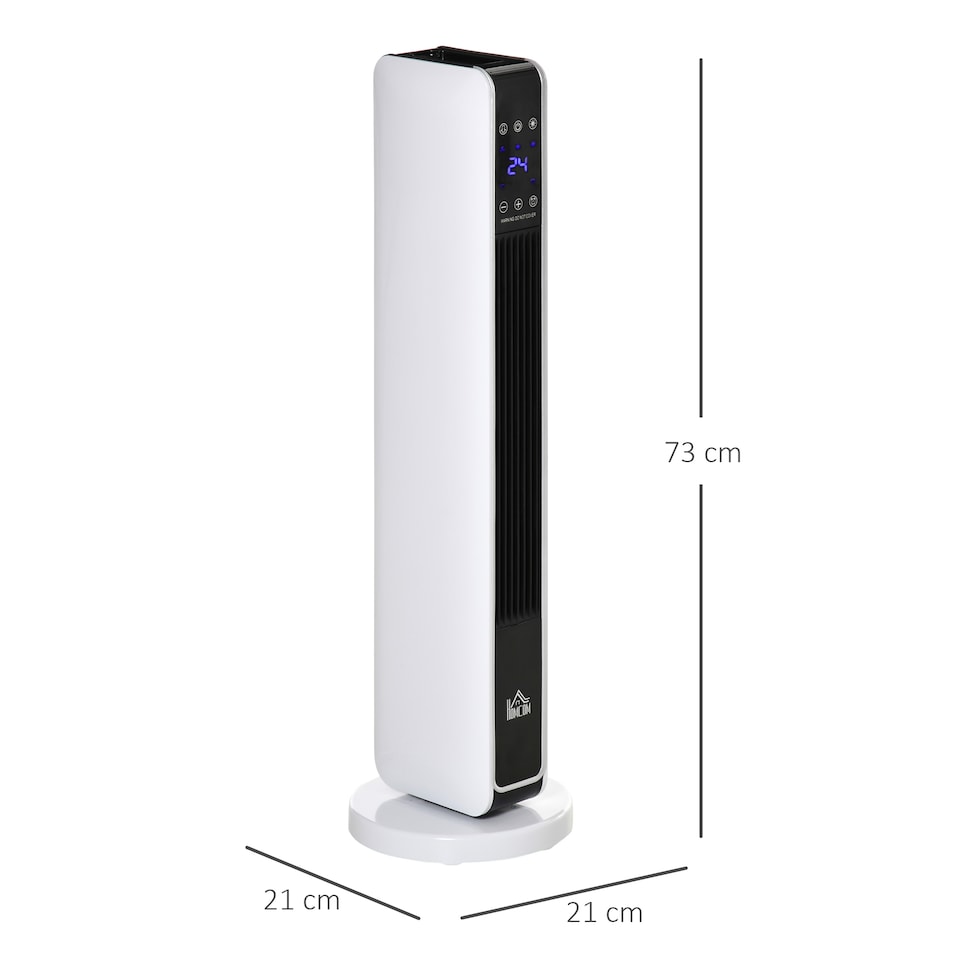 image 1 of HOMCOM 2200W Indoor Tower Space Heater with Timer Thermostat Oscillating