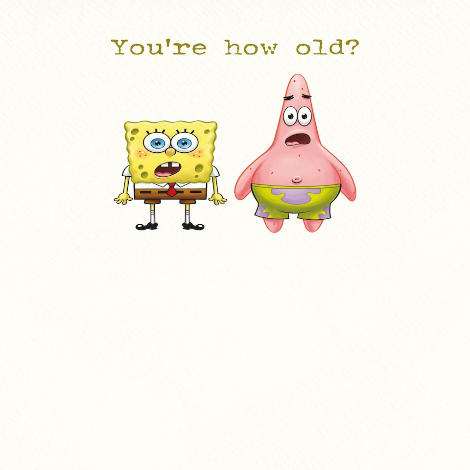 image 1 of SpongeBob Square Pants and Patrick Birthday Card