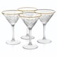 image 8 of Timeless Martini Glass With Gold Rim Sets Queensway Tall Party Drinks Glassware | Clear | Clear | Set of 4