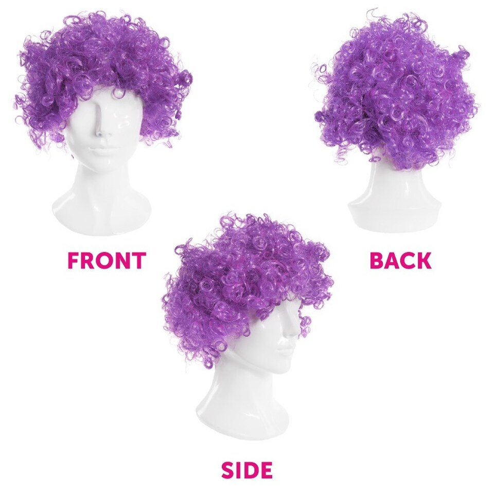 image 1 of Purple Curly Wig | Purple | 1