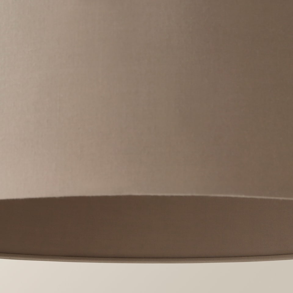 image 1 of ValueLights Reni Taupe Fabric Ceiling Shade and Bulb (D)45cm