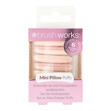 Brushworks Mini Pillow Puffs - 6 Pack