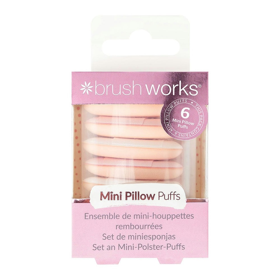 image 1 of Brushworks Mini Pillow Puffs - 6 Pack