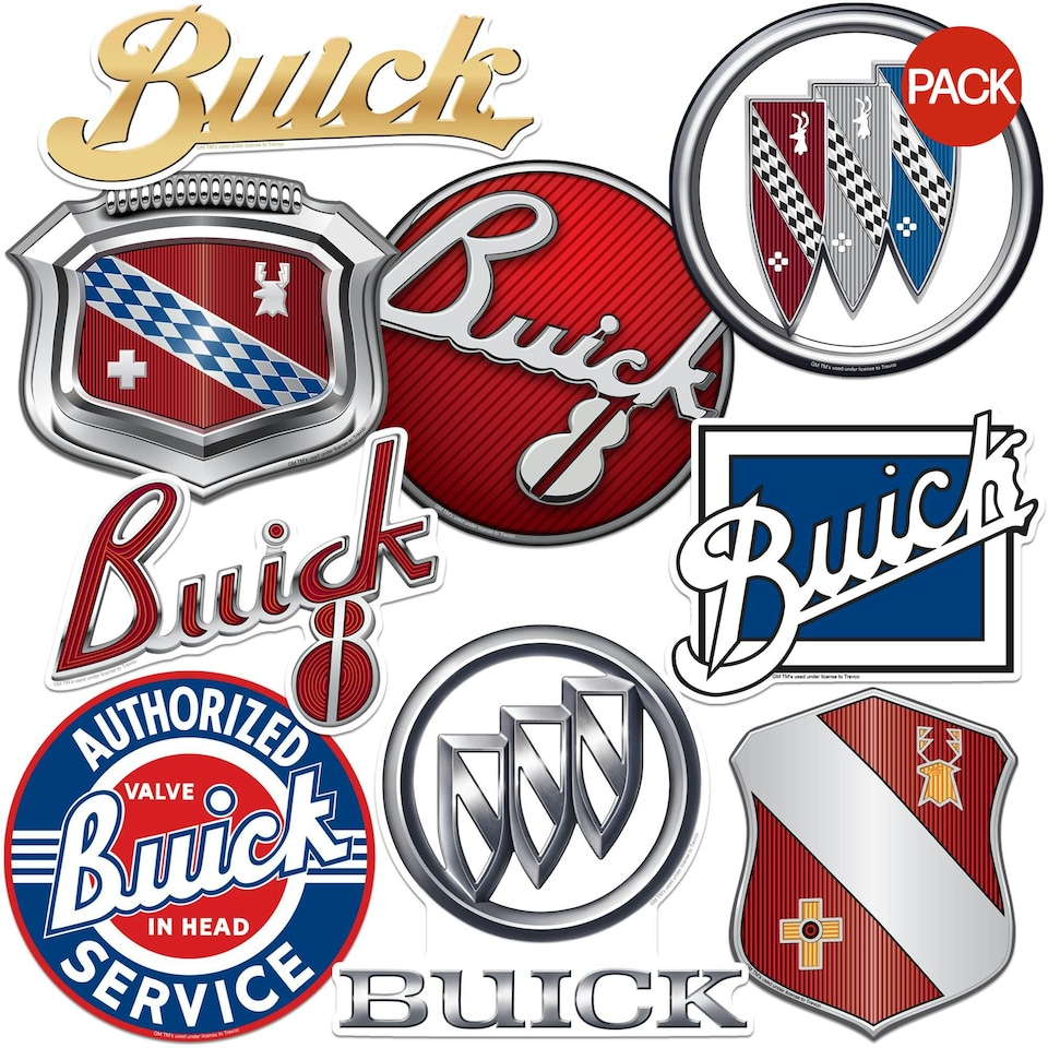 image 1 of Buick Deluxe Logo Stickers (Pack of 50) - Multicoloured - One Size