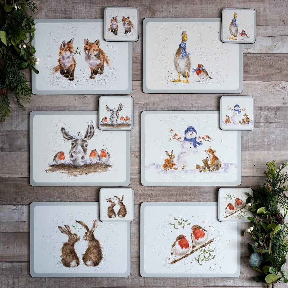 image 1 of Wrendale Designs Set of 6 Christmas Placemats