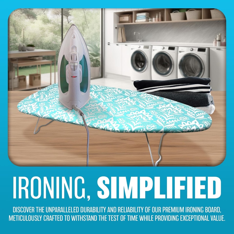 image 1 of Mini Tabletop Ironing Board Ironing Laundry Clothes Adjustable Height