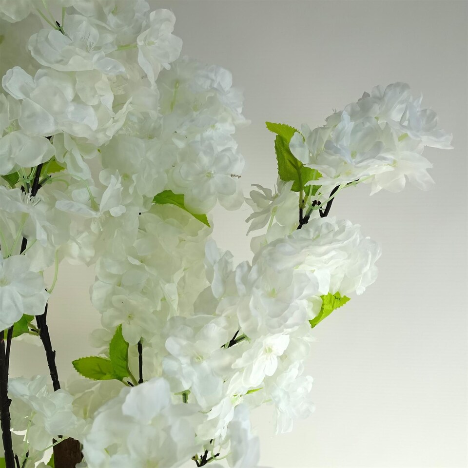 image 1 of 150cm Artificial White Cherry Blossom Tree