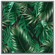 image 3 of Tropical leaves on black (Picture Frame) Black | M