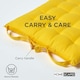 image 6 of Homescapes Seat Pad Luxury Cotton Indoor Outdoor Garden Dining Cushion | Yellow | 40 x 40 cm | 1