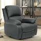 image 2 of Faux Leather Reclining Arm Chair In Dark Grey