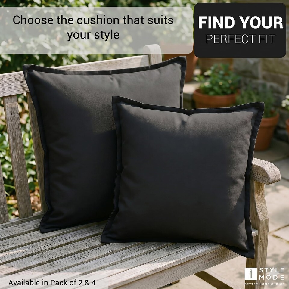 image 1 of Waterproof Indoor & Outdoor Cushions 60 x 60cm – Pack of 2|Garden Patio Sofa Scatter Cushions