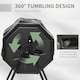 image 4 of Outsunny 160L Outdoor Tumbling Compost Bin with Dual Chamber, Black