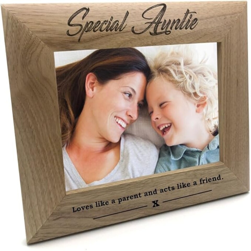 image 1 of Special Auntie Wooden Photo Frame Gift Brown | S