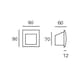 image 2 of Face LED Outdoor Square Wall Light Grey IP65