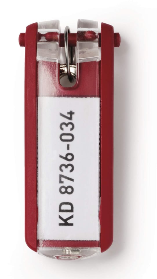 image 1 of Durable Key Clips Organisational Label Hooks | 6 Pack | Red | Red