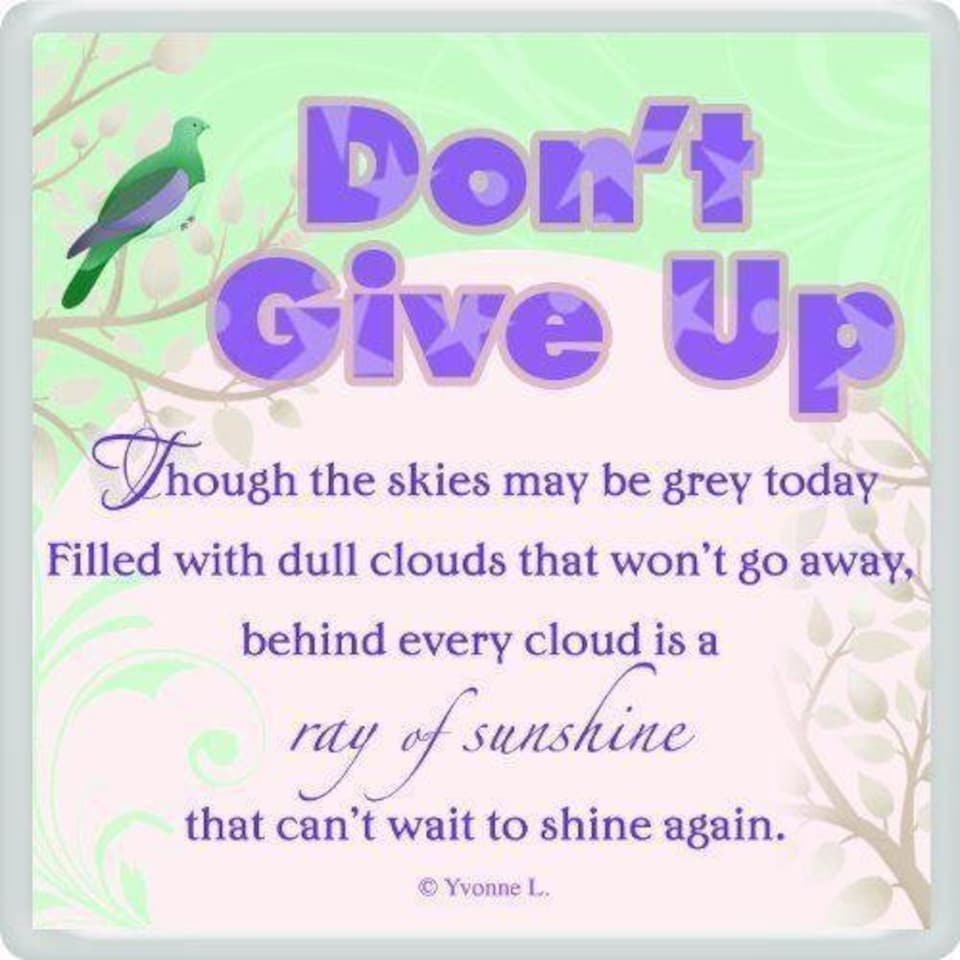 image 1 of Dont Give Up... Sentimental Fridge Magnet - Christmas, Birthday Gift