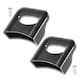 image 1 of SPARES2GO Side Pan Handle Curved Black Bakelite Saucepan Pot Steamer Pressure Cooker Cookware Grip Replacements (70mm, Pack of 2) Black