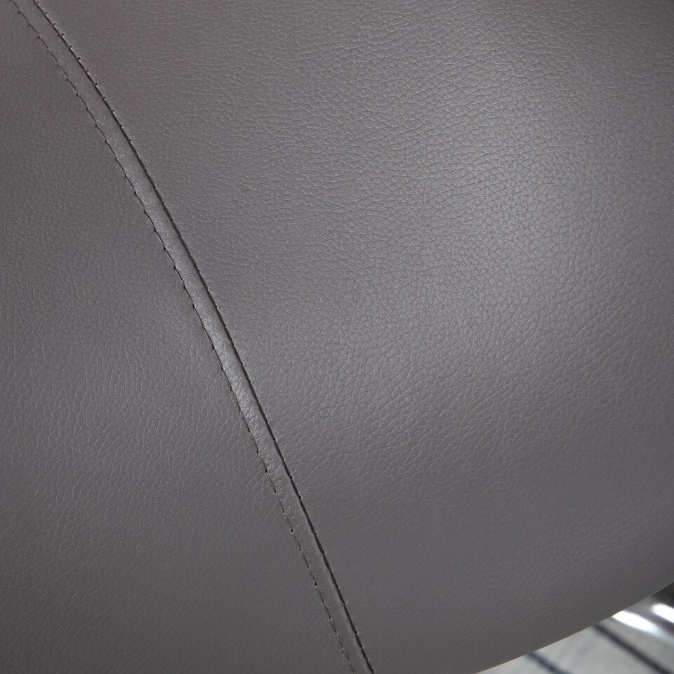 image 1 of HOMCOM Cosmetic Stool 360 Rotate Height Adjustable Salon Massage Spa Chair Hydraulic Rolling Faux Leather Saddle Stool Mobility, Grey