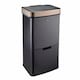 image 1 of Cooks Professional Recycling Sensor Bin 75L with Dual Compartments & Food Caddy | Black | Black & Copper